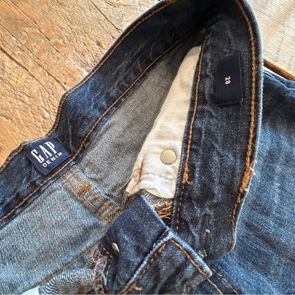 GAP Dark Denim Cut Off Mini Skirt - Picture 3 of 3